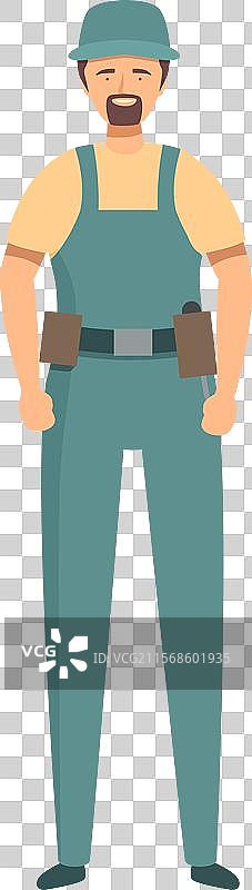 微笑的修理工准备好解决任何家庭问题图片素材