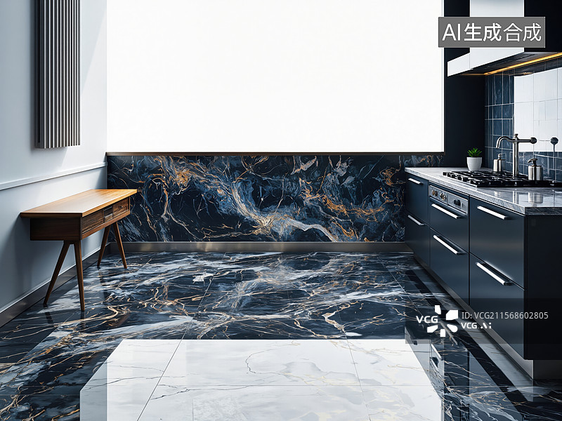 【AI数字艺术】现代厨房设计图片素材