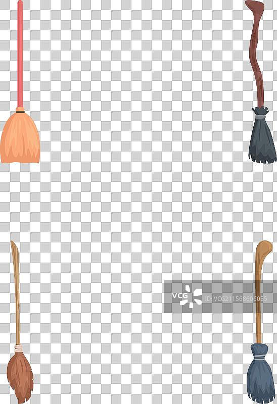 卡通扫帚的集合图片素材