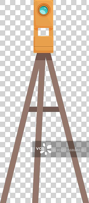 测量土地的三脚架上放着的经纬仪图片素材