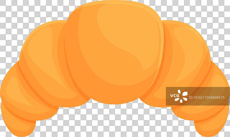 美味的新鲜烘焙可颂面包孤立在图片素材