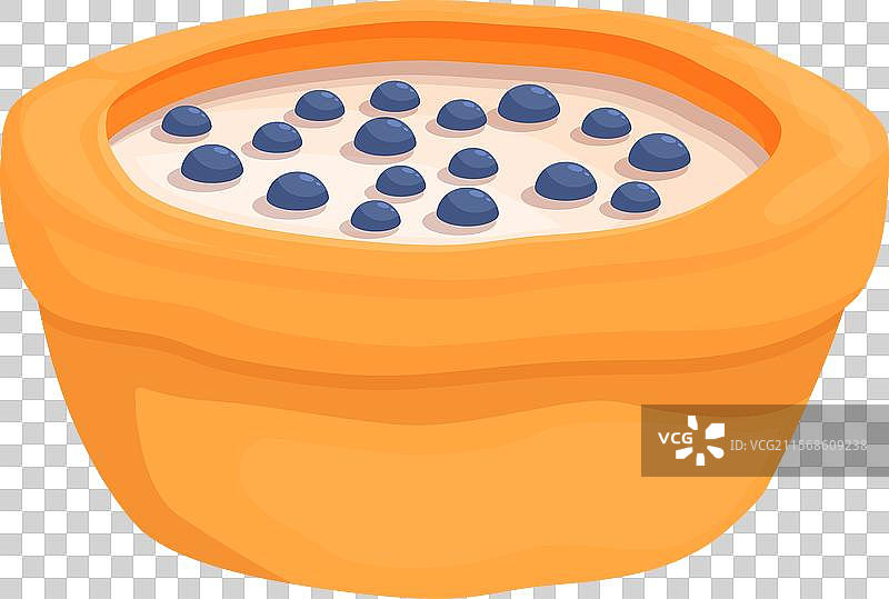 装满酸奶并加上配料的陶瓷碗图片素材