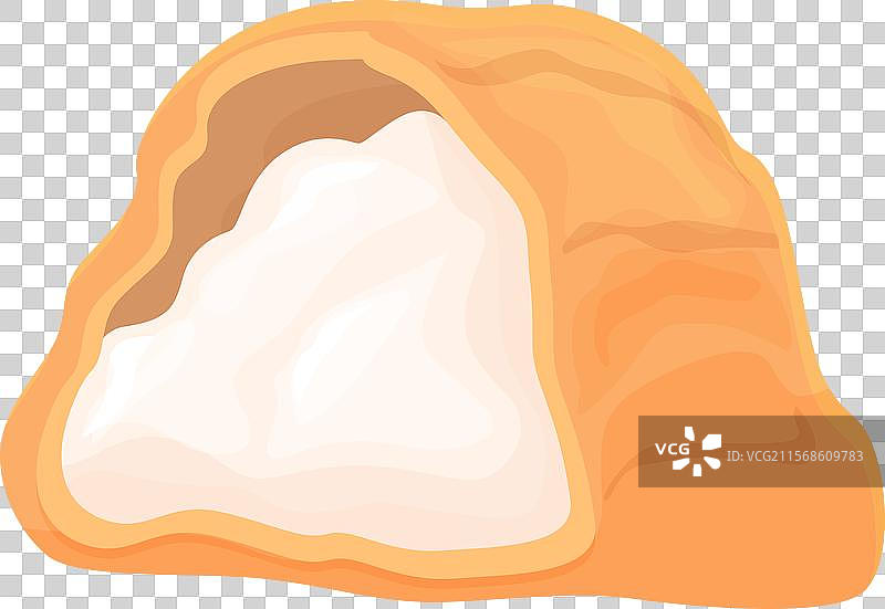 美味的奶油泡芙，里面填满了甜白奶油图片素材