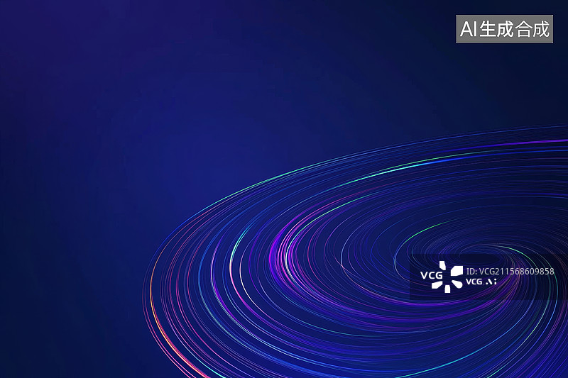 【AI数字艺术】抽象光轨漩涡图片素材