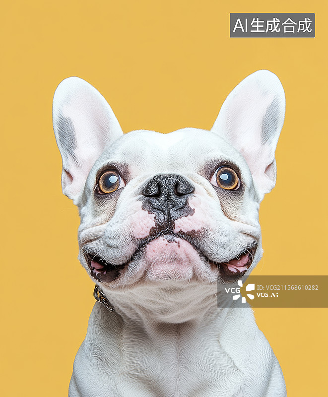 【AI数字艺术】法国斗牛犬的特写图片素材