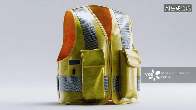 【AI数字艺术】黄色反光安全背心图片素材