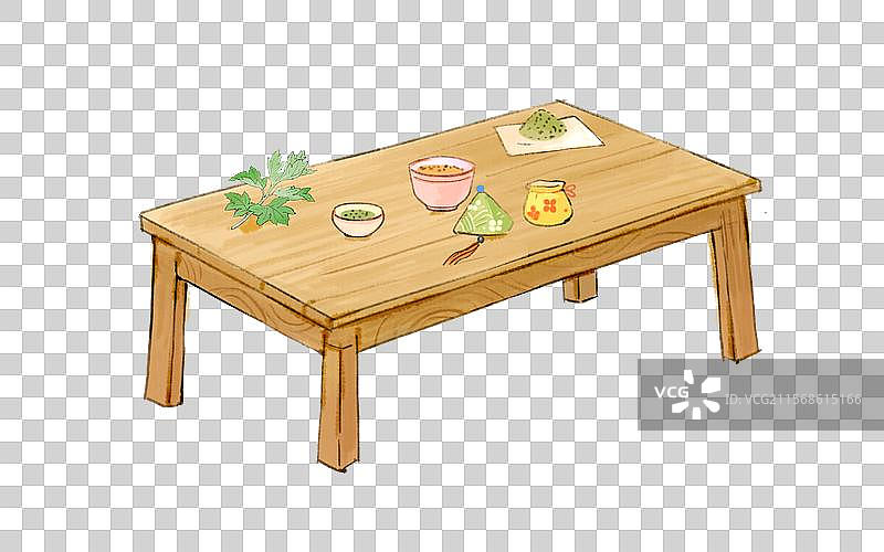 午节在桌子上包香囊插画元素图片素材