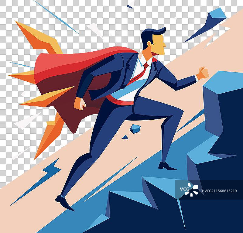 突破商业障碍，克服困难图片素材