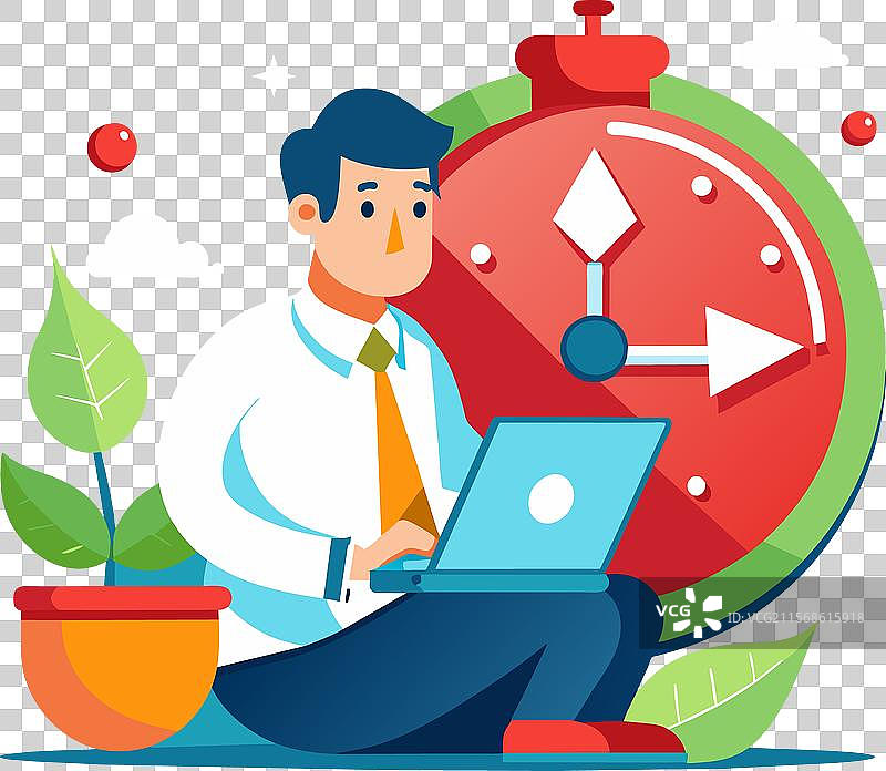 番茄工作法以提高工作效率图片素材