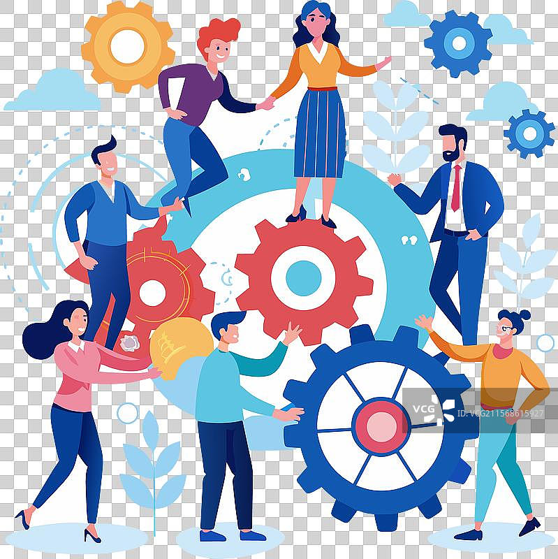 团队或组织的办公室角色或职位图片素材