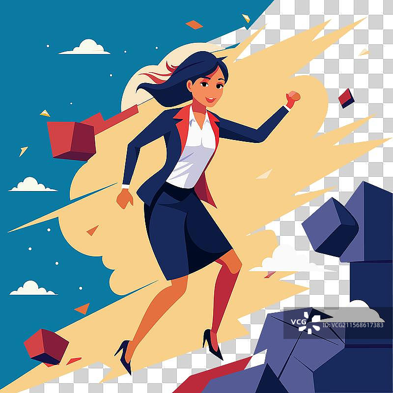 克服障碍或突破墙壁的勇气图片素材