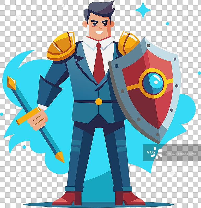 保护盾牌抵御威胁和安全攻击图片素材