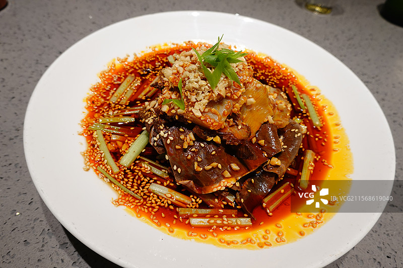 中国传统美食，夫妻肺片和回锅肉图片素材