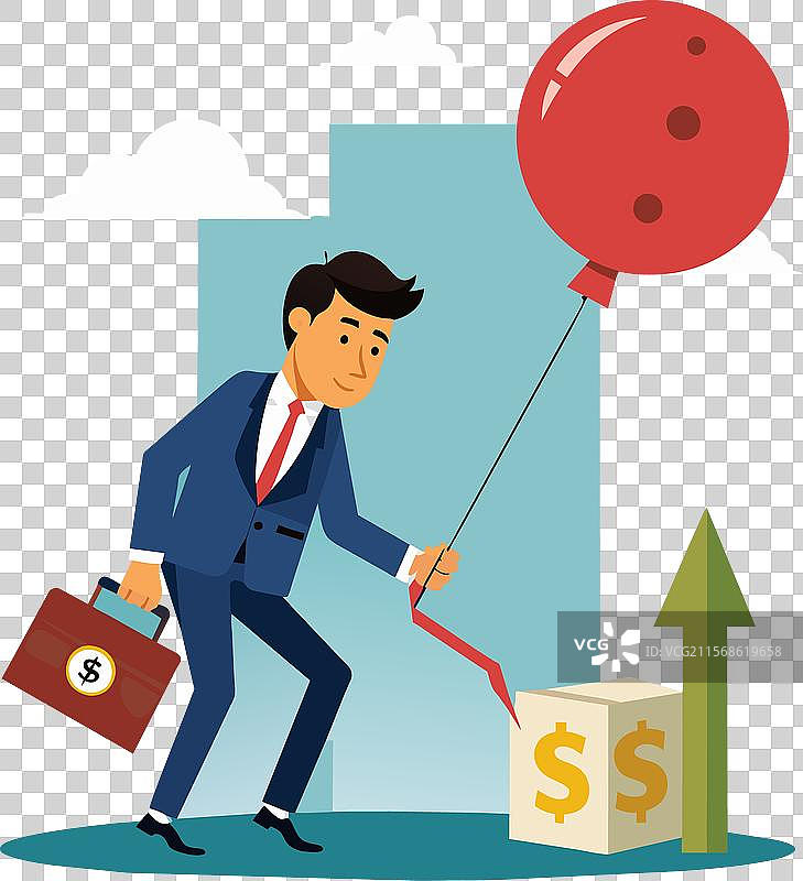 通过提高利率来降低通货膨胀。图片素材