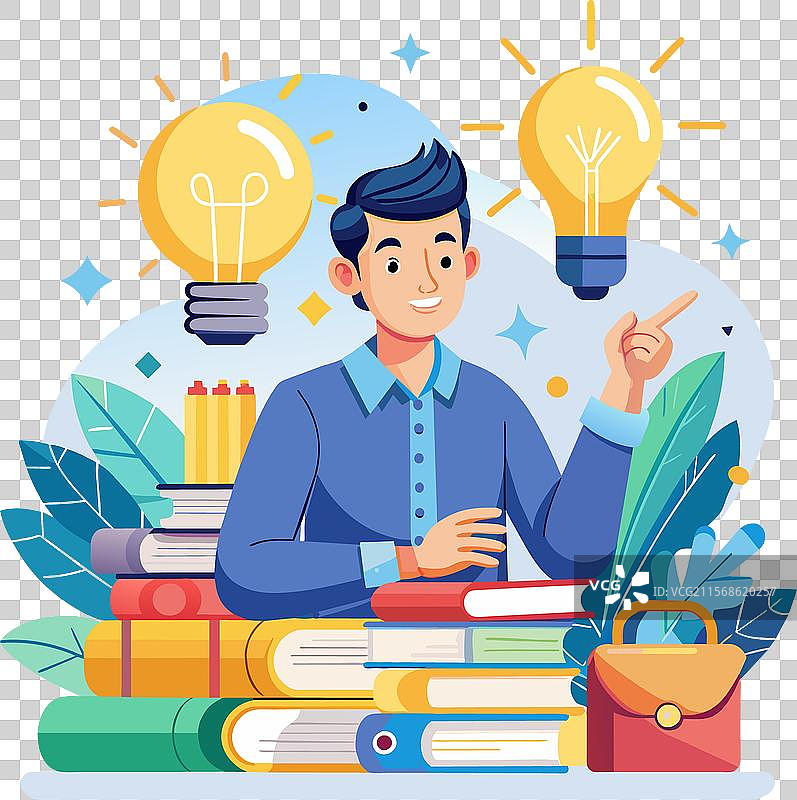 知识与智慧创造新想法的创造力图片素材