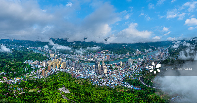 贵州省铜仁市沿河县城市风光图片素材