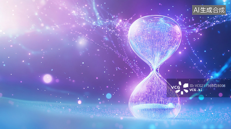 【AI数字艺术】科技沙漏 时间沙漏图片素材