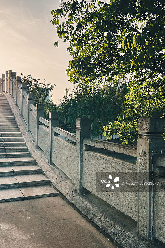 嘉善步道散步掠影图片素材