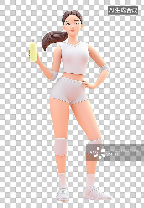 【AI数字艺术】3D卡通角色元素图片素材