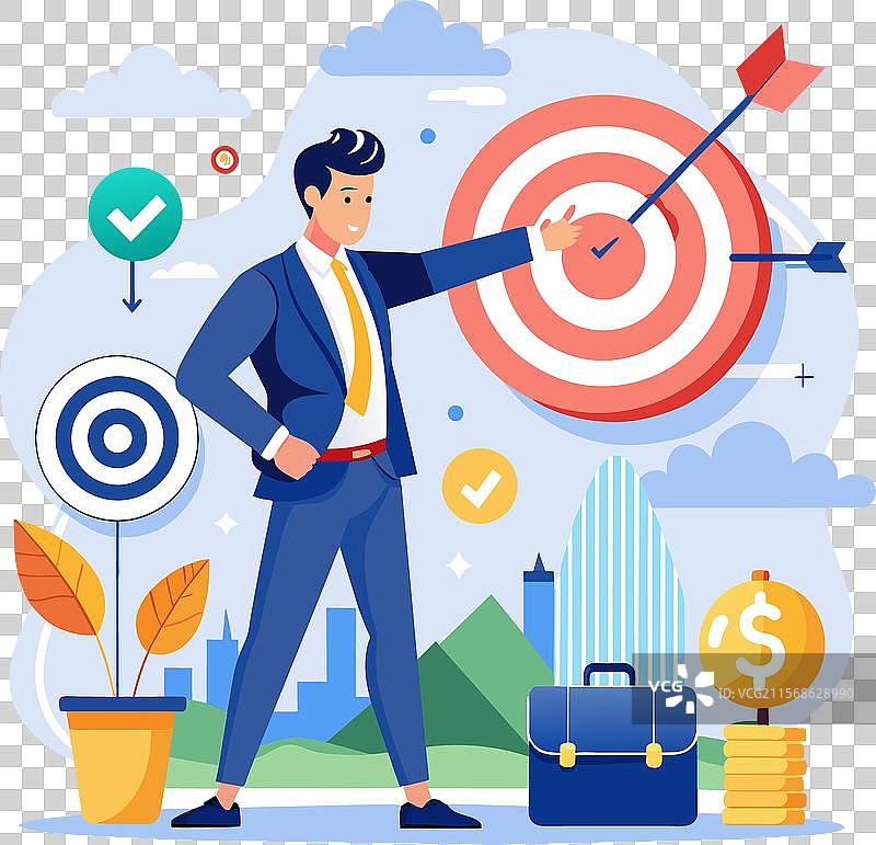 品牌战略战术或规划以实现目标图片素材