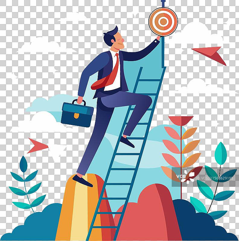 成功的阶梯以达到目标或指标图片素材
