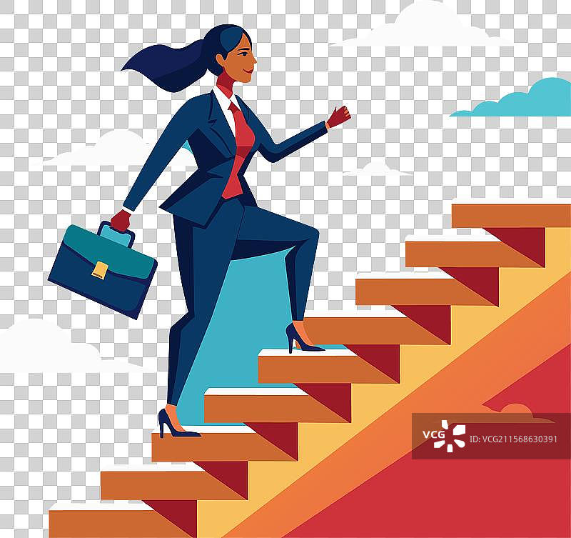 成功之路的阶梯，职业成长或发展图片素材