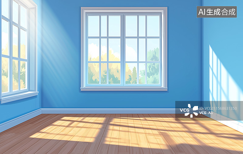 【AI数字艺术】简约是室内空房间图片素材