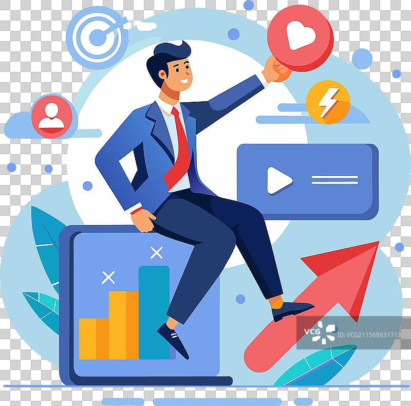 在线广告或数字营销SEO点击图片素材