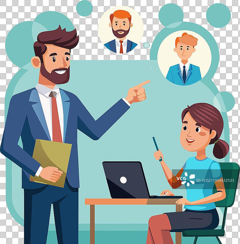 选择人力资源职位的候选人图片素材