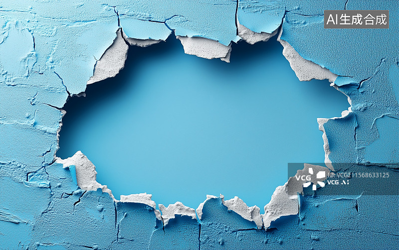 【AI数字艺术】破损脱落的墙面背景图片素材