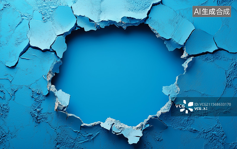 【AI数字艺术】破损脱落的墙面背景图片素材