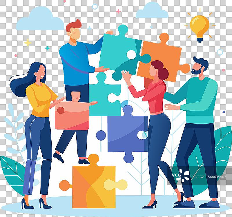 团队合作，共同努力实现成功图片素材