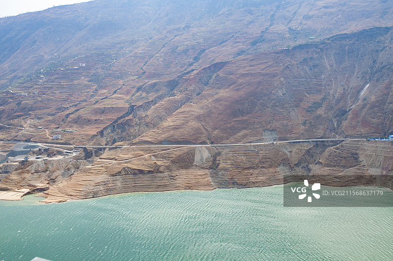 巧家段金沙江——宁南县公路景色图片素材