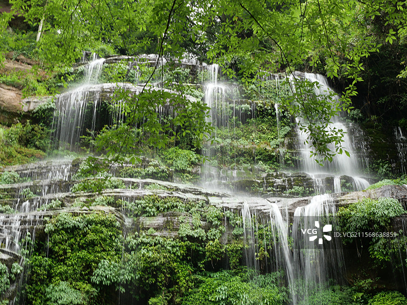 成都市邛崃市天台山长虹瀑布图片素材