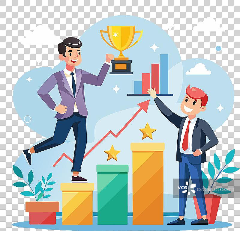 商业竞争表现比较图表图片素材