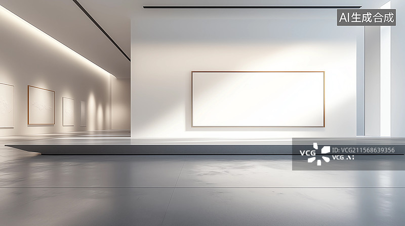 【AI数字艺术】画廊空间图片素材