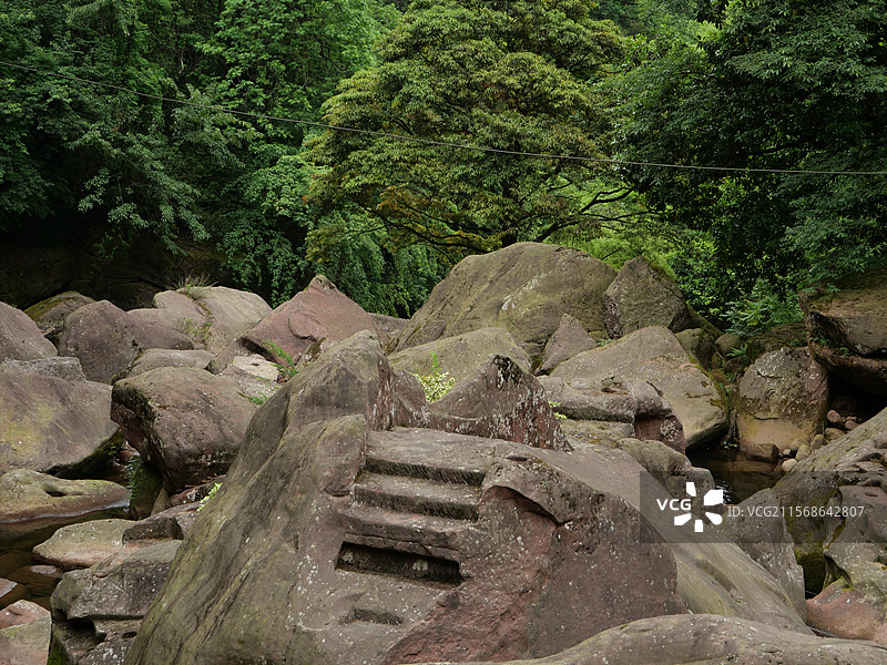 成都邛崃市天台山风景区山水图片素材