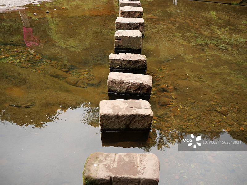 成都邛崃市天台山小磨房玩水区图片素材