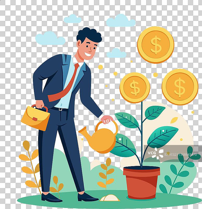 资金增长、投资收益或利润图片素材