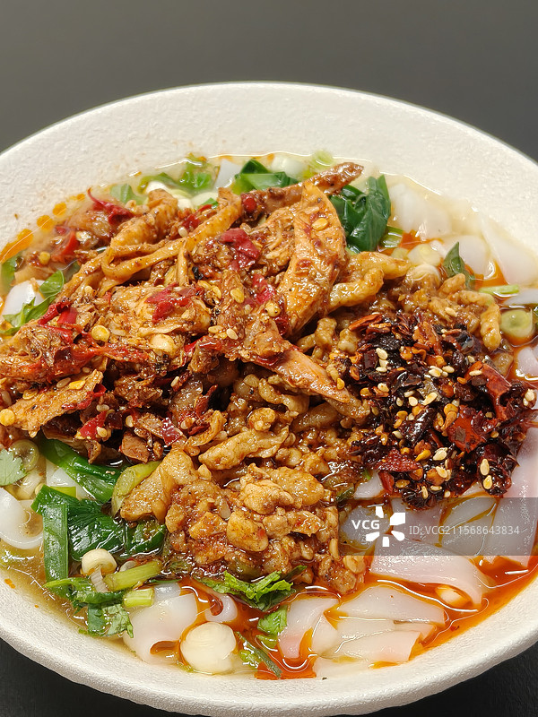 舂鸡卷粉 小吃图片素材