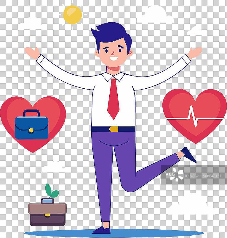 工作与生活的平衡，工作生活方式的妥协图片素材