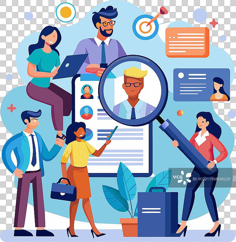 招聘选拔候选人的流程图片素材