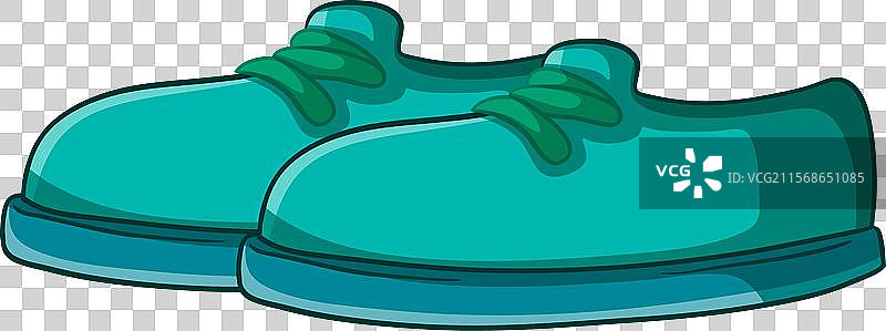 亮绿色的系带鞋图片素材