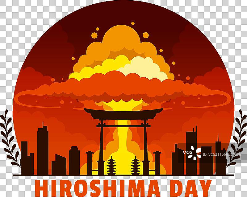 八月六日的广岛日，主题为和平图片素材