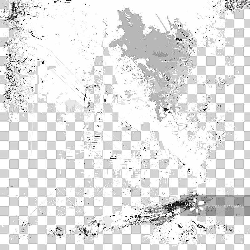 黑白色的废弃教堂图片素材