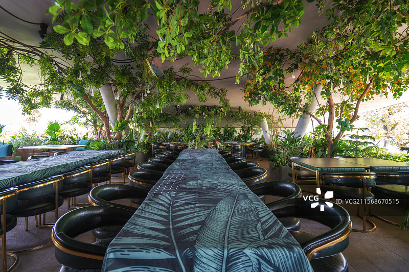 室内热带餐厅体验图片素材