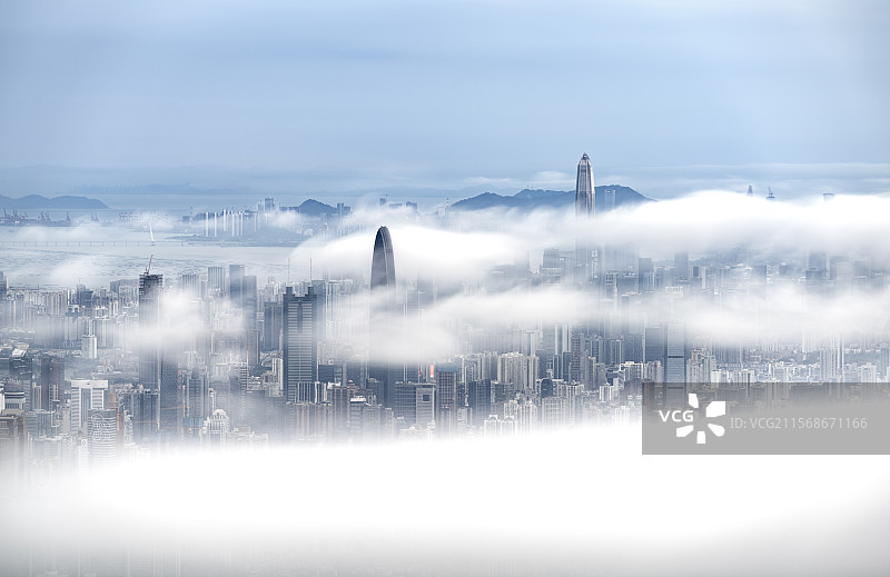 烟雨鹏城图片素材