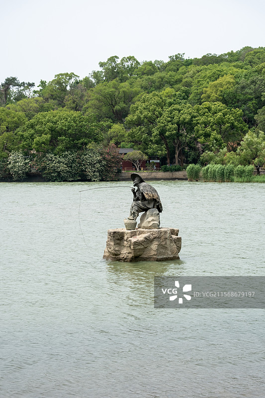 无锡鼋头渚风景区-文昌阁-月老祠-凌霄宫-天街-同心锁图片素材
