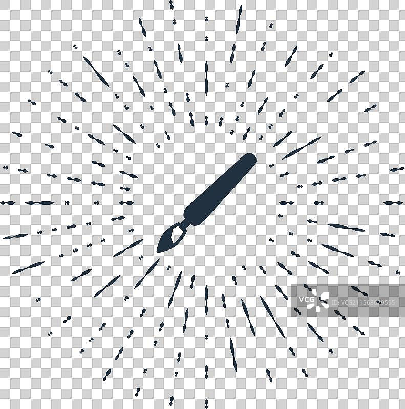 灰色画笔图标，背景为米色图片素材