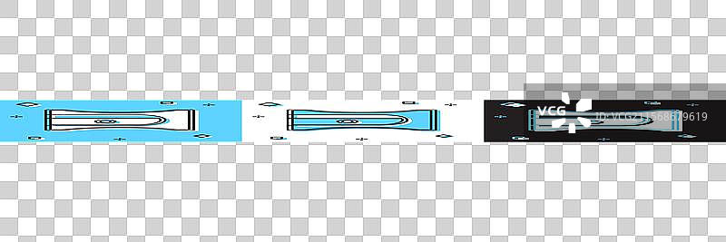 蓝色背景上的铅笔削尖器图标图片素材